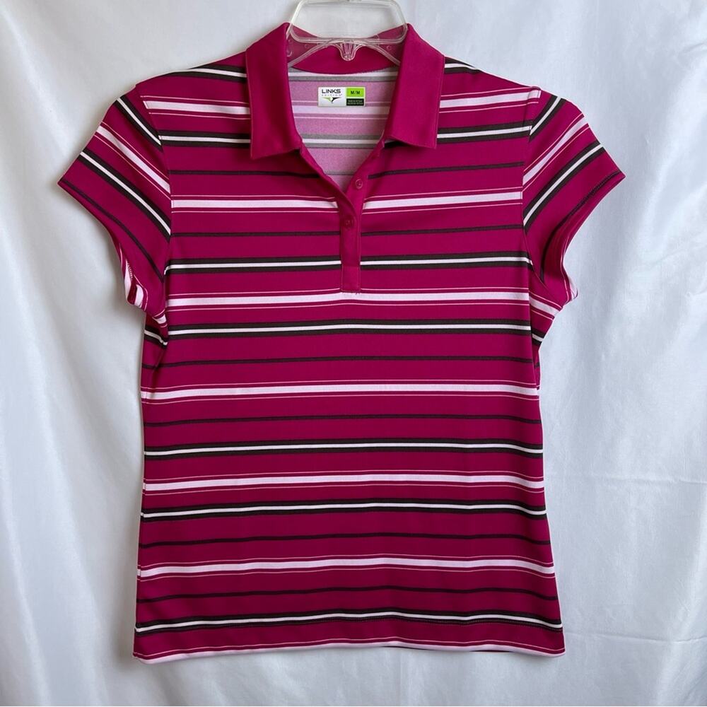 Links Edition Womens Striped Top Size M Golf Pickleball‎ Outdoor Active Casual